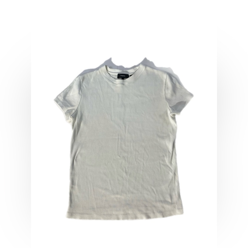 Theory Tiny Tee in Ribbed Cotton Large pre owned - Picture 7 of 15